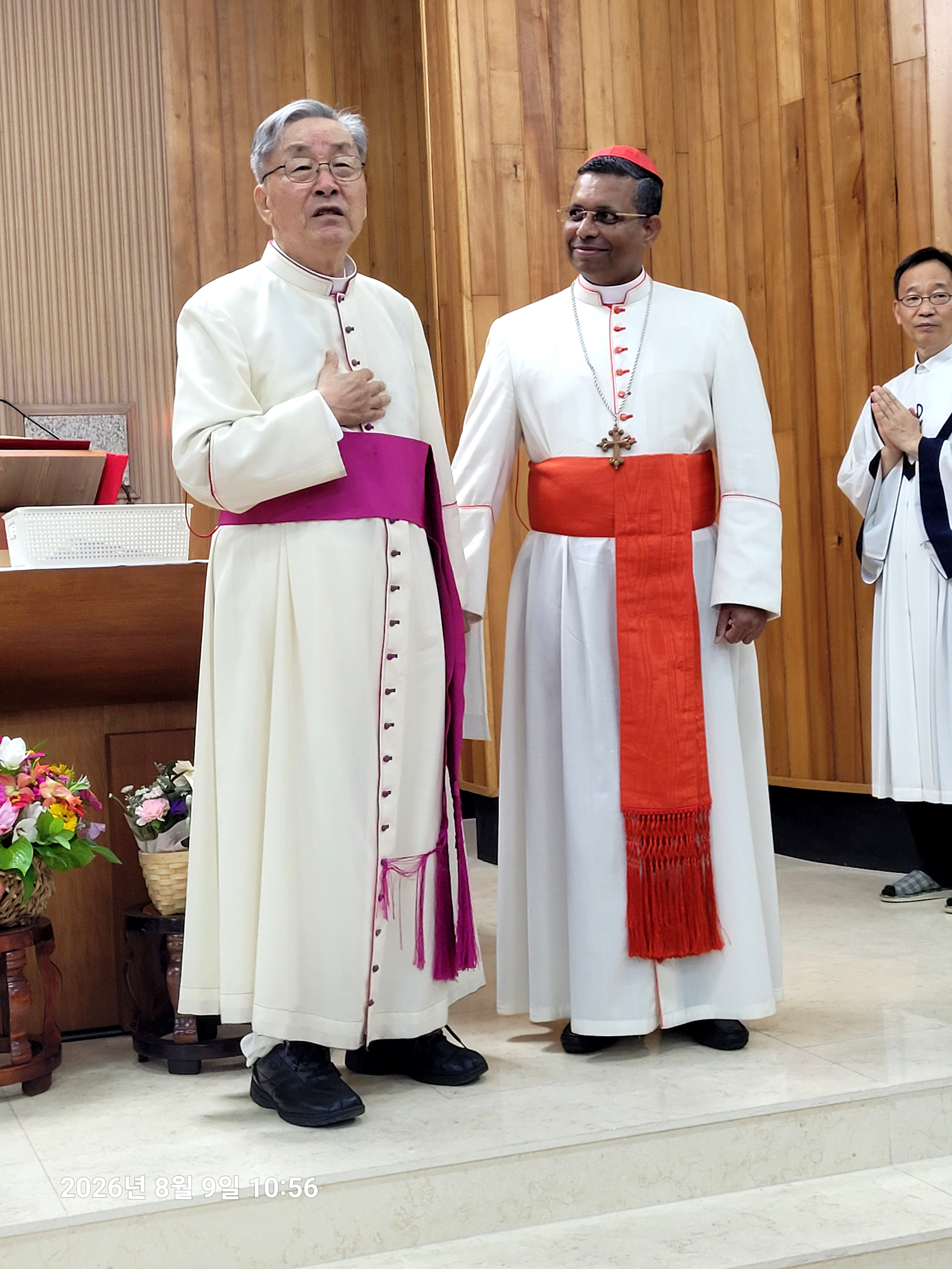 교황청 쿠바카드 장관 추기경 방문(Welcome George Jacobe Cardinal KOOVAKAD), 교황청 쿠바카드 장관 추기경 곡수성당 사우거사기념서재 변기영 몬시뇰 방문,주일미사 공동집전 2026년 8월 9일, 주일 오전 11시 미사